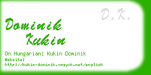 dominik kukin business card